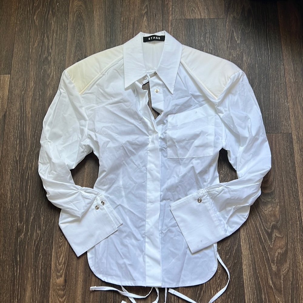 Women's White Button Down Shirt